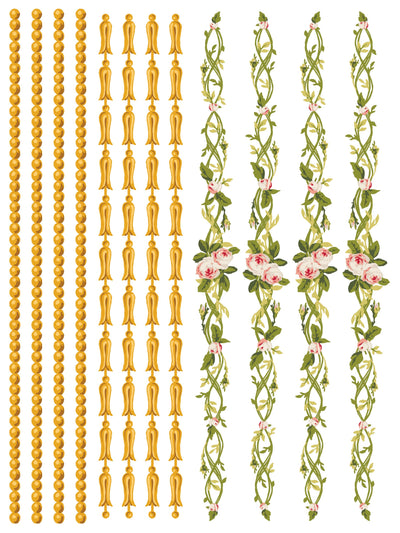 IOD Petite Fleur Pink Paint Inlay Sheet