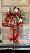 The Pauline Orange & Green Fall Bow For Wreaths and Lanterns