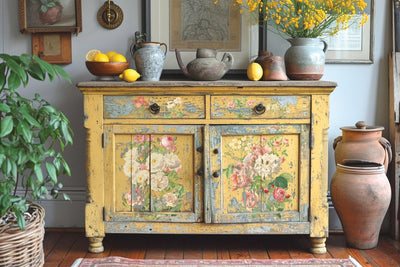 IOD Rose Botanical Rub On Transfer Sheet