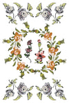 IOD Fairytale Florals Rub On Transfer Sheet