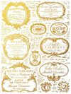 IOD Etiquettes Gilded Foil Rub On Transfer Sheet
