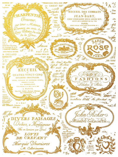 IOD Etiquettes Gilded Foil Rub On Transfer Sheet