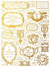 IOD Curated Signage Gilded Foil Rub On Transfer Sheet, Transfers for crafts, craft supply, Card embellishment, cottage transfer designs