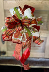 The Pauline Orange & Green Fall Bow For Wreaths and Lanterns