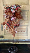 The Julianne Copper & Plum Fall Bow For Wreaths and Lanterns