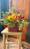 The Sarah Rust & Yellow Garden Farmhouse Centerpiece For Table