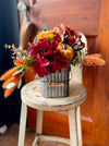 The Tina Orange & Burgundy Pumpkin Farmhouse Centerpiece For Table