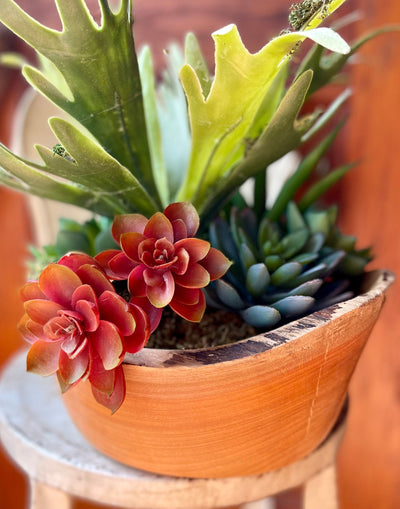 succulent centerpiece for dining table The Kiera Faux Succulent Centerpiece