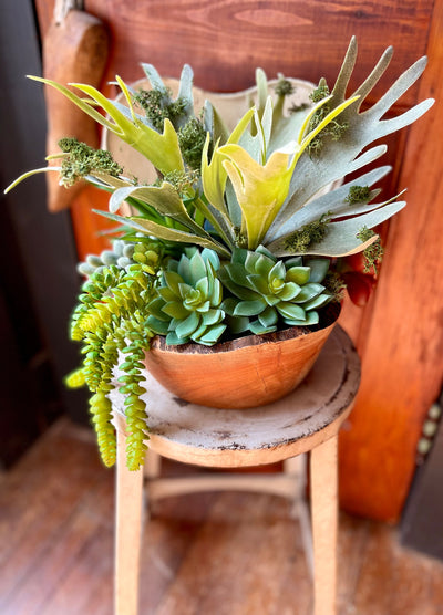 The Kiera Succulent Centerpiece For Dining Table, spring Summer arrangement, year round centerpiece, farmhouse decor, rustic decor