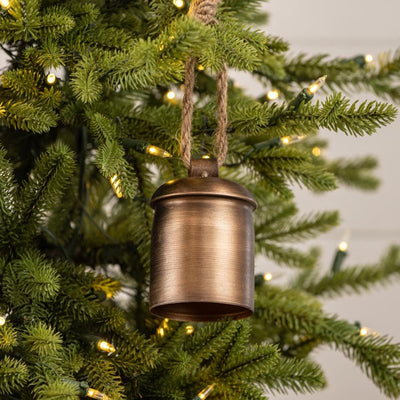 Vintage Style Distressed Bronze Finish Metal Bell, Farmhouse Christmas decor, Jingle Bells, Sleigh bells, cottage decor