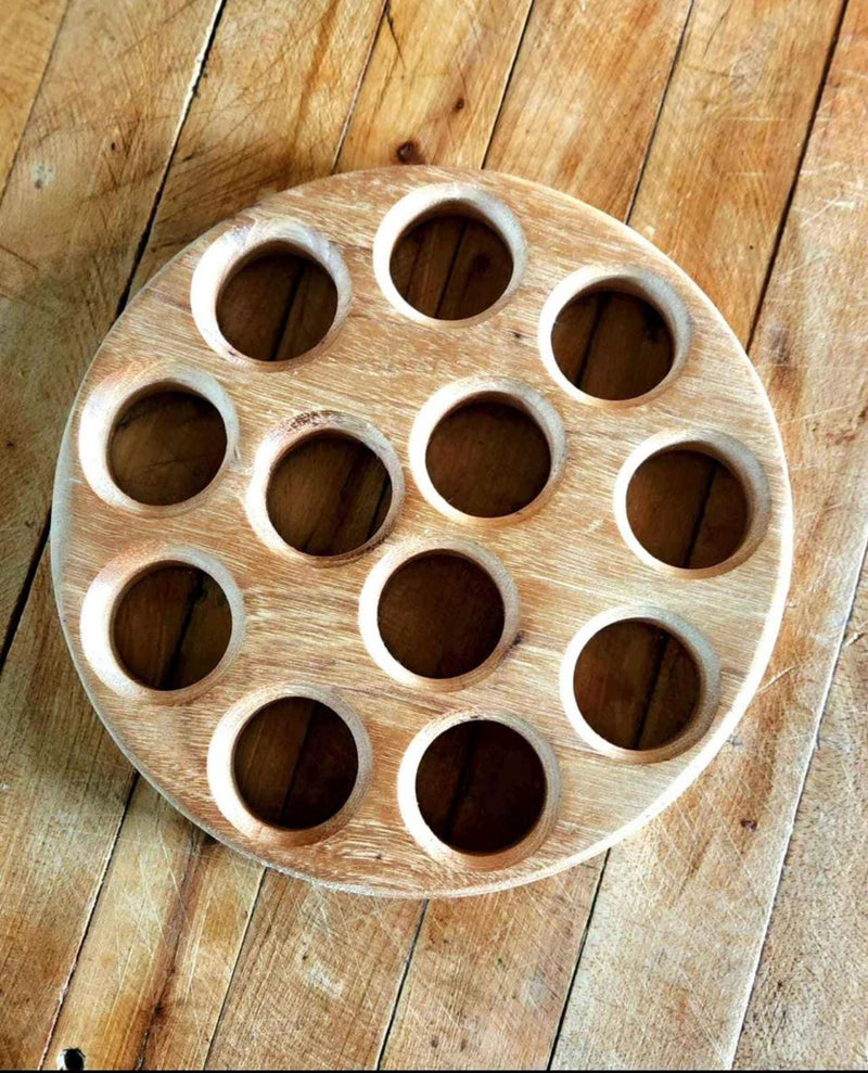 Handmade Wood Egg Holder Trivet