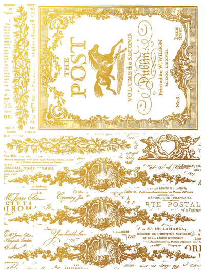 IOD Etiquettes Gilded Foil Rub-On Transfers