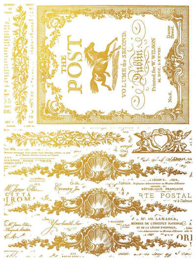 IOD Etiquettes Gilded Foil Rub On Transfer Sheet