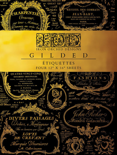 IOD Etiquettes Gilded Foil Rub-On Transfers