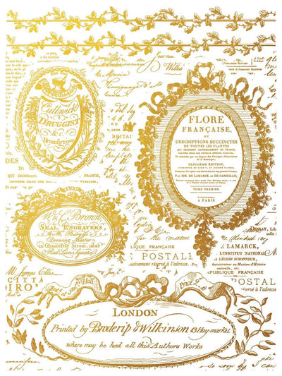 IOD Etiquettes Gilded Foil Rub On Transfer Sheet