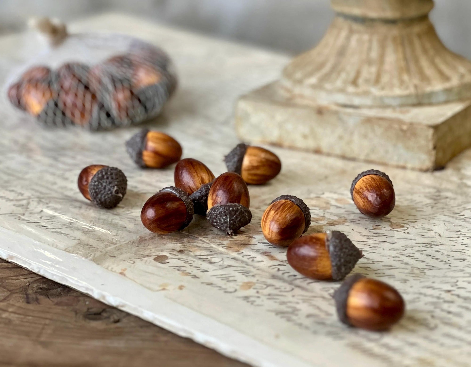 Faux Oakwood Acorns