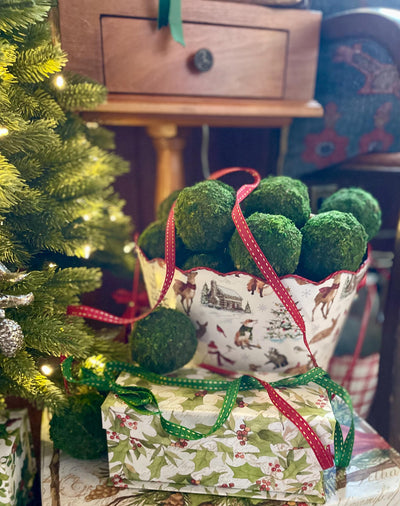 Preserved Moss Greenery Ball Pack Of Six