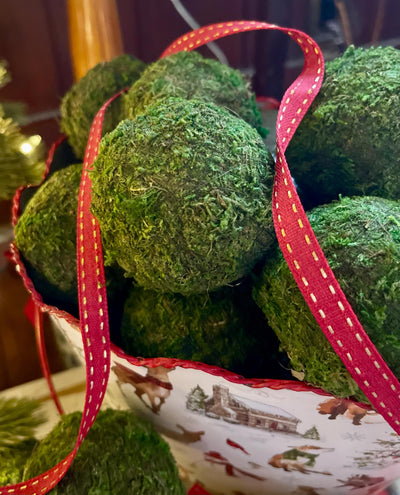 Preserved Moss Greenery Ball Pack Of Six