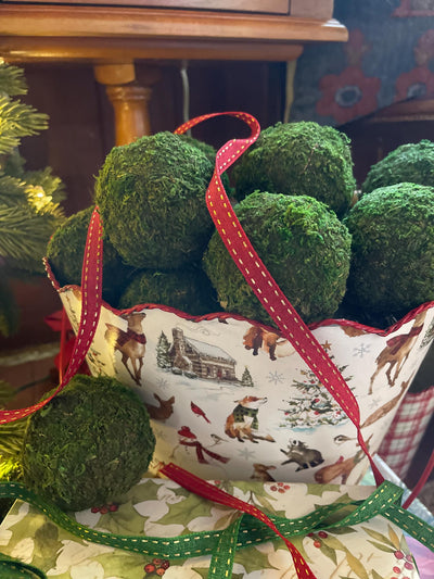 Real Preserved Moss Greenery Ball Pack Of Six