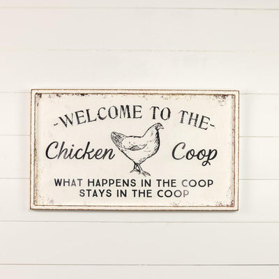 Black & White Chicken Coop Sign