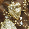 Gold HEART CLOCHE ORNAMENT