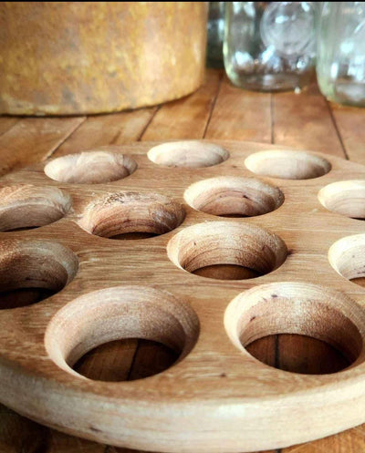 Handmade Wood Egg Holder Trivet