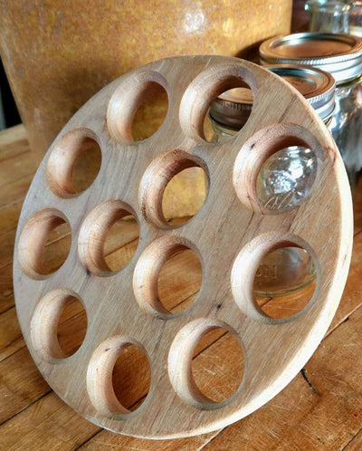 Handmade Wood Egg Holder Trivet