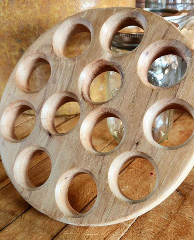 Handmade Wood Egg Holder Trivet