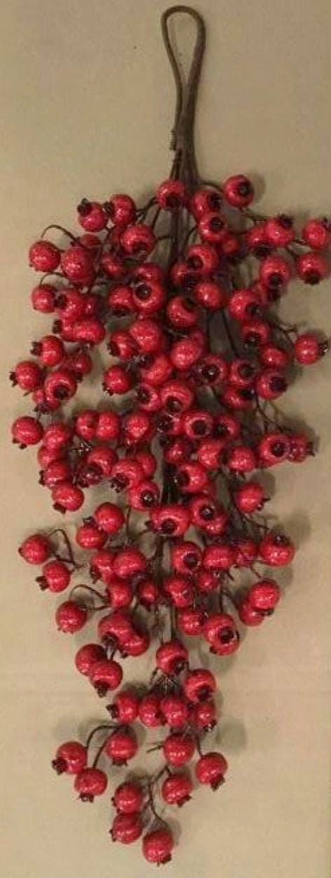 Red Gooseberry Christmas swag, ready to ship, holiday swag, wreath making supply, farmhouse decor, christmas decor, holiday berry swag