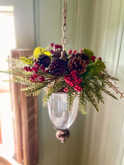 The Grace Cedar Red Berry & Magnolia Leaf Christmas Candle Ring