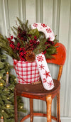 Red & White Wood Candy Cane Decorative Hanger