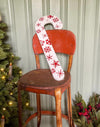 Red & White Wood Candy Cane Decorative Hanger