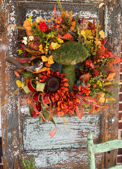 The Marigold Cottage Fall Wreath For Front Door