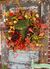 The Marigold Cottage Fall Wreath For Front Door