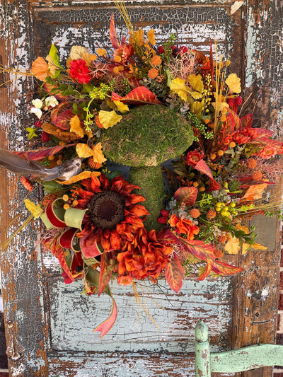 The Marigold Cottage Fall Wreath For Front Door