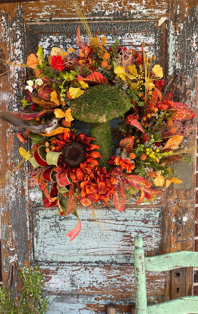 The Marigold Cottage Fall Wreath For Front Door