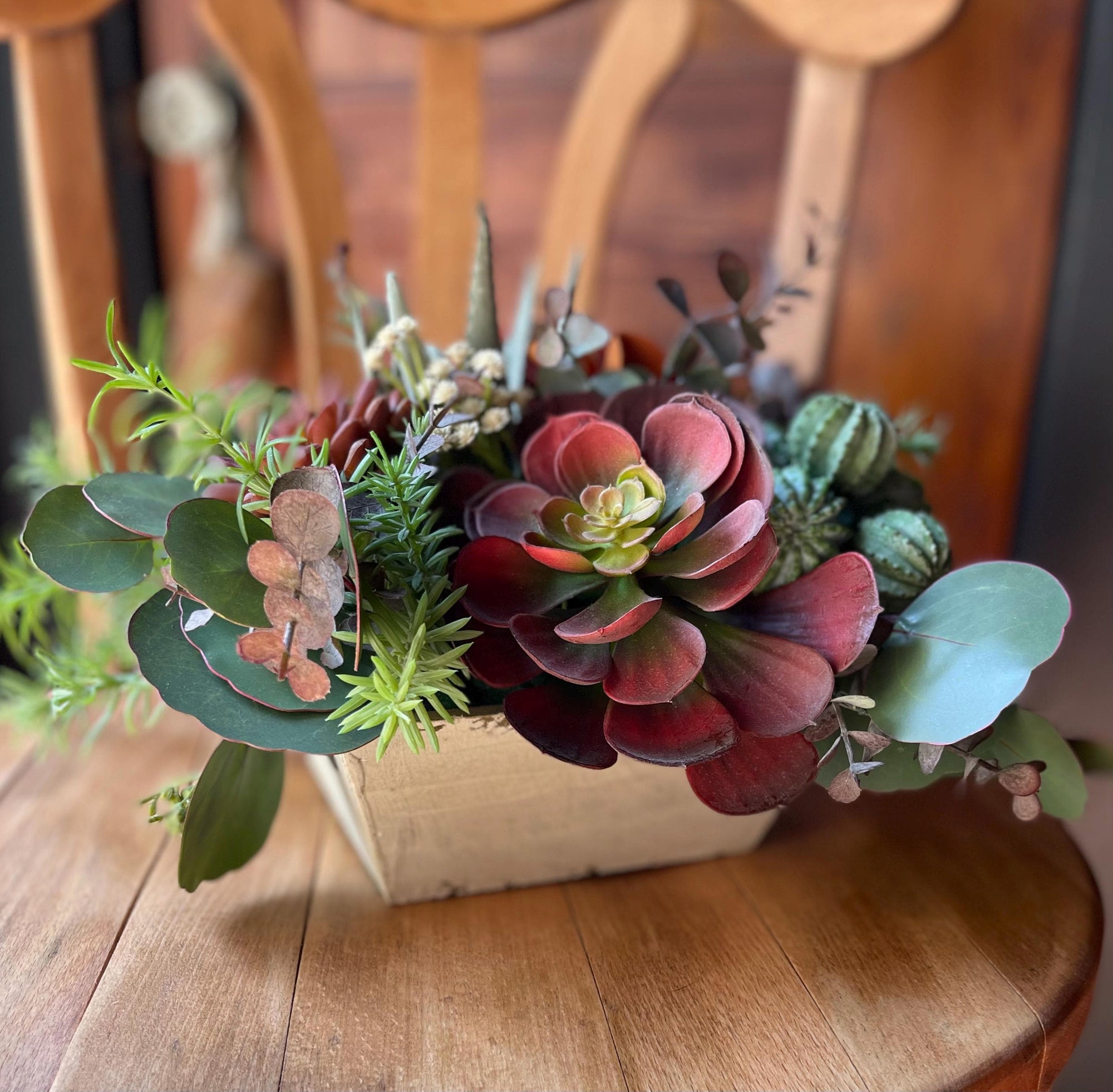 artificial succulent centerpieces Faux Succulent Centerpiece