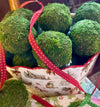 Preserved Moss Greenery Ball Pack Of Six, farmhouse mantle decor, greenery sphere urn filler, wreath making supply, Craft supply