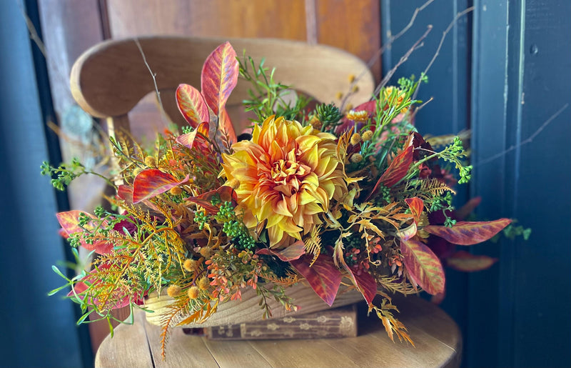 The Merrill Fall Dahlia Centerpiece For Table