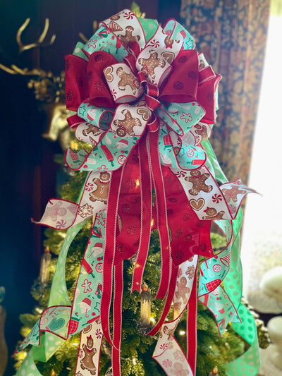 The Honey Gingerbread Man Christmas Tree Topper Bow