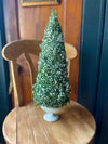 Artificial Mini Juniper Potted Tree - The Kara, Mini tree topiary for mantle, French country cottage decor, Christmas tree, frost covered