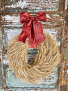 Wheat Wreath For Front Door - The Gabriel