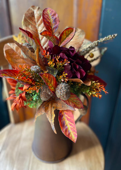 The Katerina Gold & Bronze Fall Copper Pitcher Centerpiece