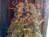 The Balsam Gold Christmas Tree Topper Bow, Pinecone bow topper, Xmas Bow for wreaths,Farmhouse bow,Christmas Decor,Mailbox Bow,Lantern Bow