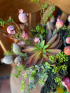 The Victoria Fall Centerpiece For Table, Mauve & green fall arrangement, succulent rustic arrangement, Autumn floral arrangement, all season