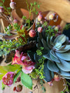 The Victoria Fall Centerpiece For Table, Mauve & green fall arrangement, succulent rustic arrangement, Autumn floral arrangement, all season