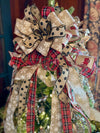 The Danielle Buffalo Check Christmas Tree Topper Bow