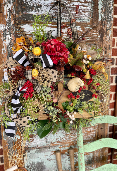 The Eliza Cottage Fall Wreath For Front Door