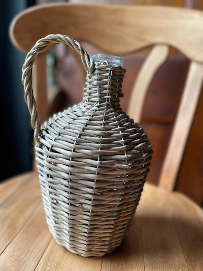 Willow Covered Wine Bottle