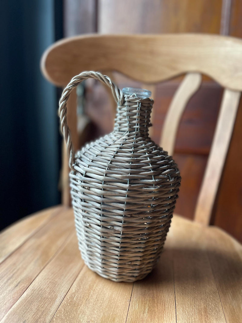 Willow Covered Wine Bottle